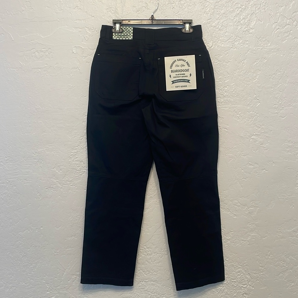 NWT Bearded Goat black Foundry Canvas Pant size 30